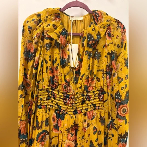 Ulla Johnson Adara Waterlily Yellow Dress Size 0 NWT - Picture 8 of 16